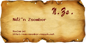 Nán Zsombor névjegykártya