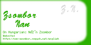 zsombor nan business card